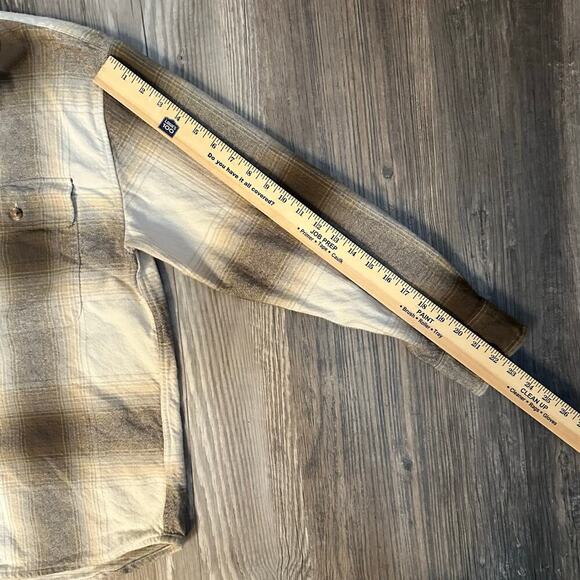 Abercrombie & Fitch 90’s Oversized Flannel Plaid Button Down Shirt Men’s Small - Picture 6 of 10